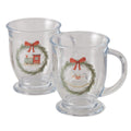 Boltze home mok cavallo 490 ml glas groenrood transparant 2 assorti vaatwasmachinebestendig