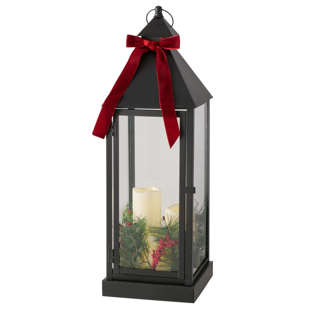 Boltze home led lantaarn ingar 23x23x70cm zwart