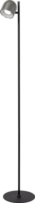 Lucide skanska rech - oplaadbare vloerlamp binnen buiten - accu batterij - ø 23 cm - led dimbaar - cct - 1x3w 3000k 6000k - ip44 - grijs ijzer