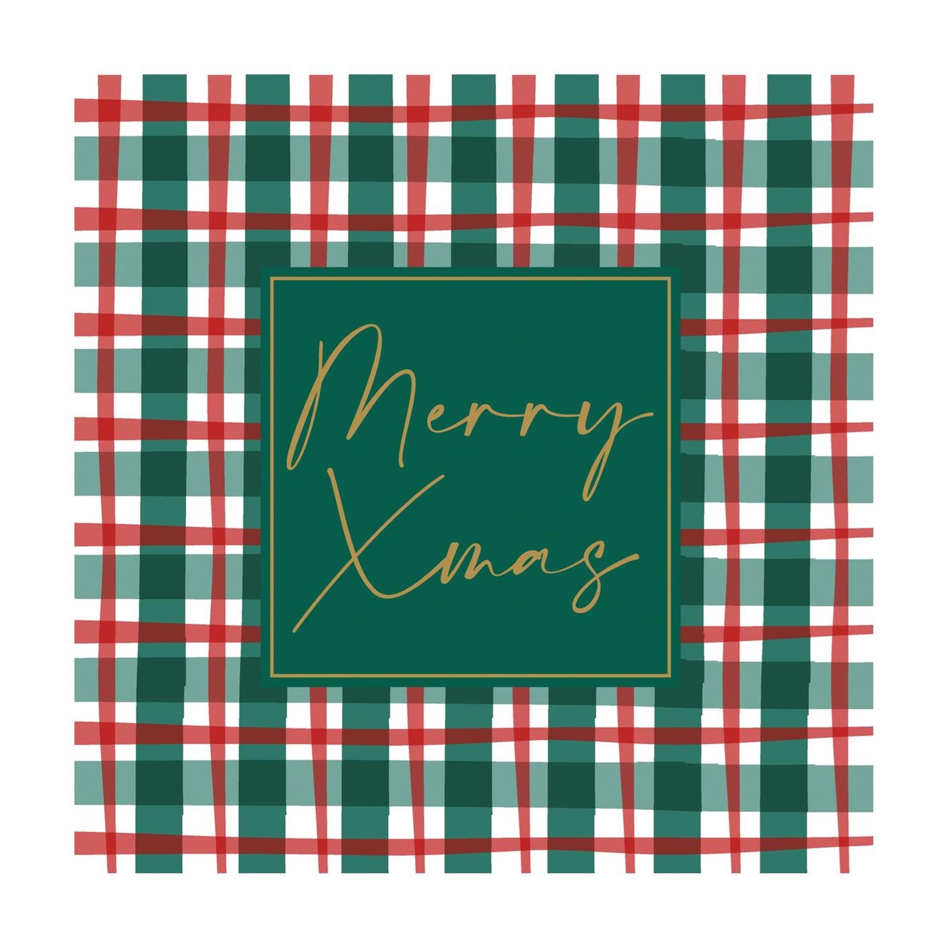 Duni servetten xmas check 24x24cm