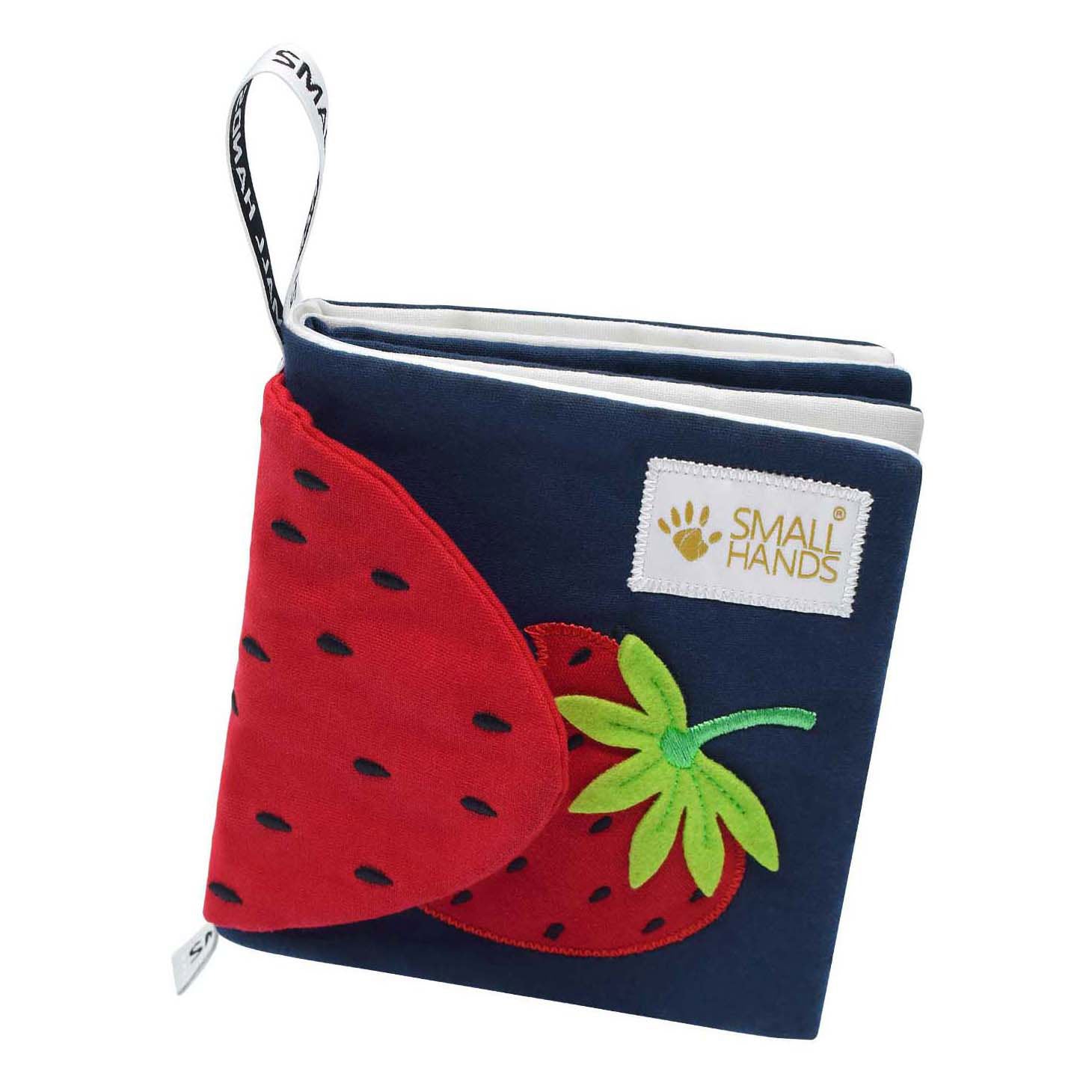 My first book - kleurrijk fruit stoffen babyboekje - 0-12m