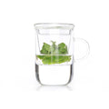 Theeglas met filter ø 8cm h=12cm
