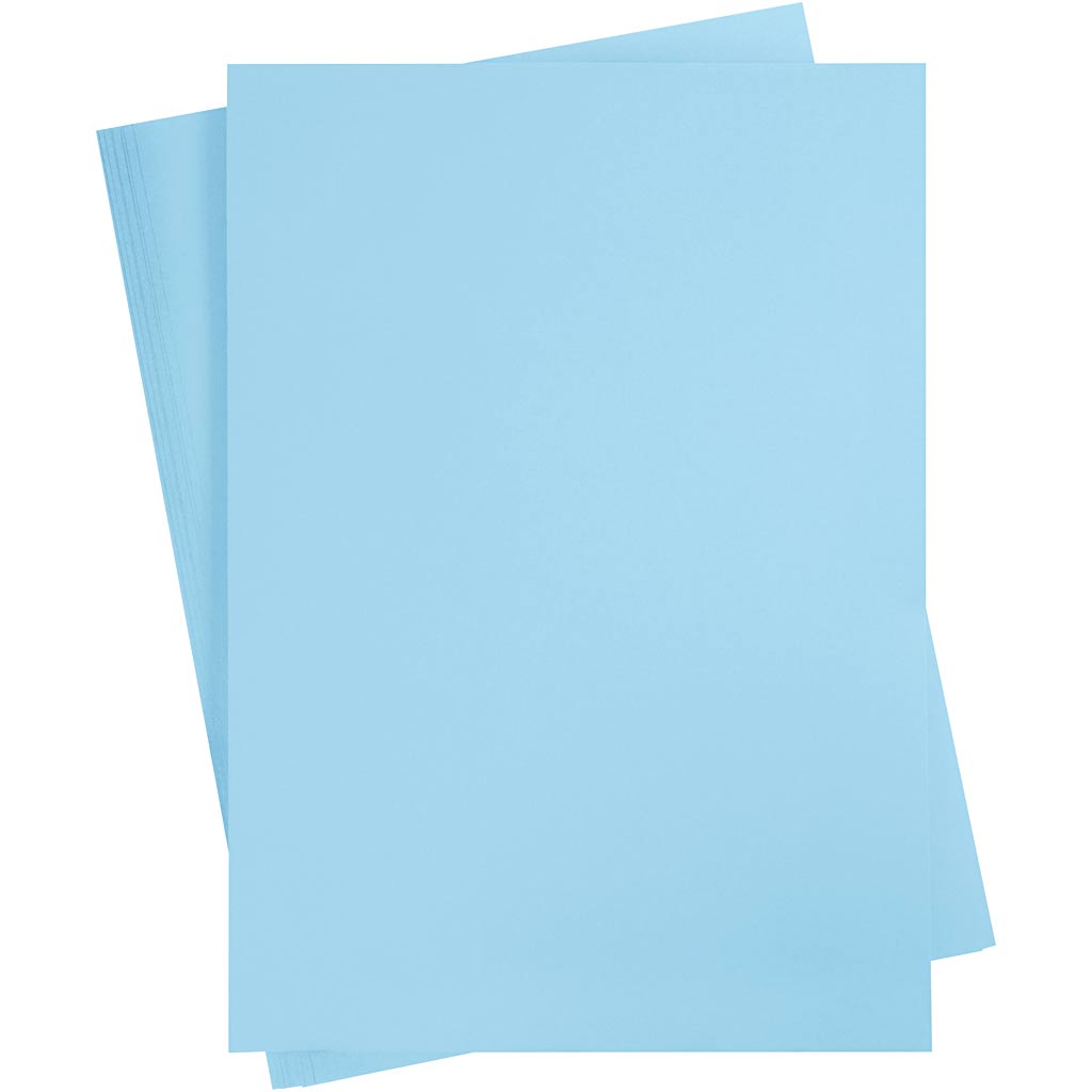 Gekleurd karton, a2, vel 420x594 mm, 180 gr, lichtblauw, 100 vel 1 doos