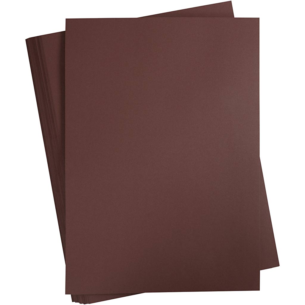 Gekleurd karton, a2, vel 420x594 mm, 180 gr, donkerbruin, 100 vel 1 doos