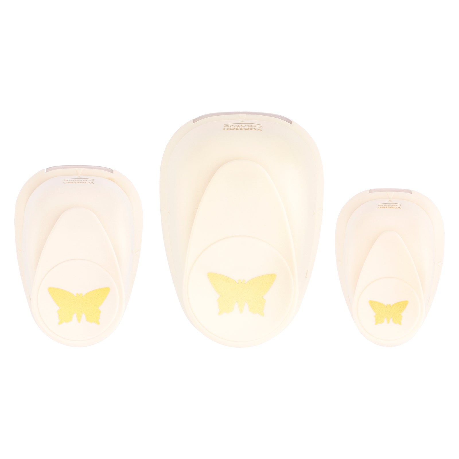 Vaessen creative pons set - figuurpons - vlinders - 3 st. - 9 mm tot 3,5 cm