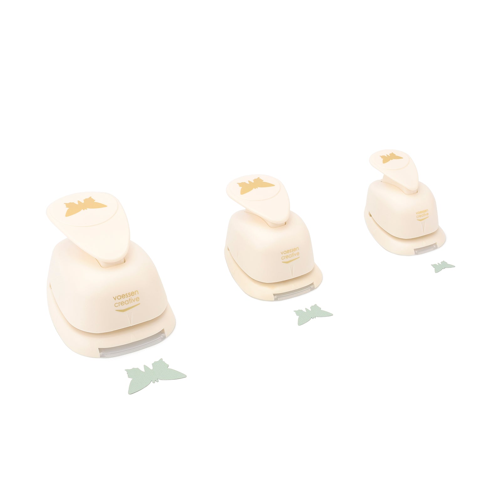 Vaessen creative pons set - figuurpons - vlinders - 3 st. - 9 mm tot 3,5 cm