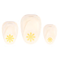 Vaessen creative pons set - figuurpons - bloemen - 3 st. - 1,5 tot 3,8 cm