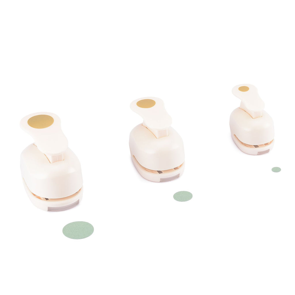 Vaessen creative pons set - figuurpons - cirkels - 3 st. - 8 mm tot 2,5 cm