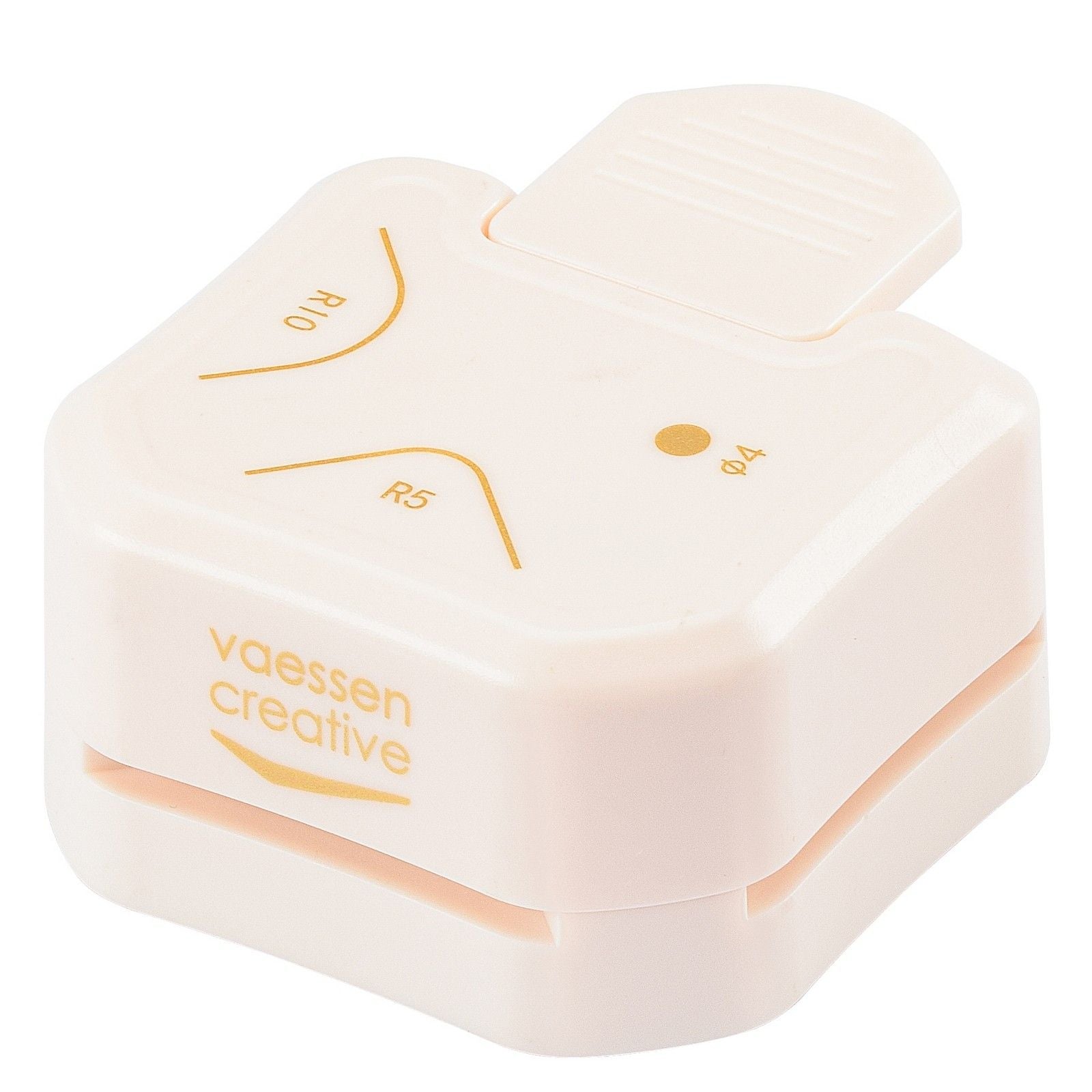 Vaessen creative pons - 3 in 1 hoekpons - 5 - 10 - ø4 mm - ivoor
