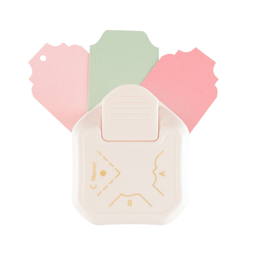 Vaessen creative pons - 3 in 1 hoekpons - 1,5 cm - 2,3 cm - ø4 mm - ivoor