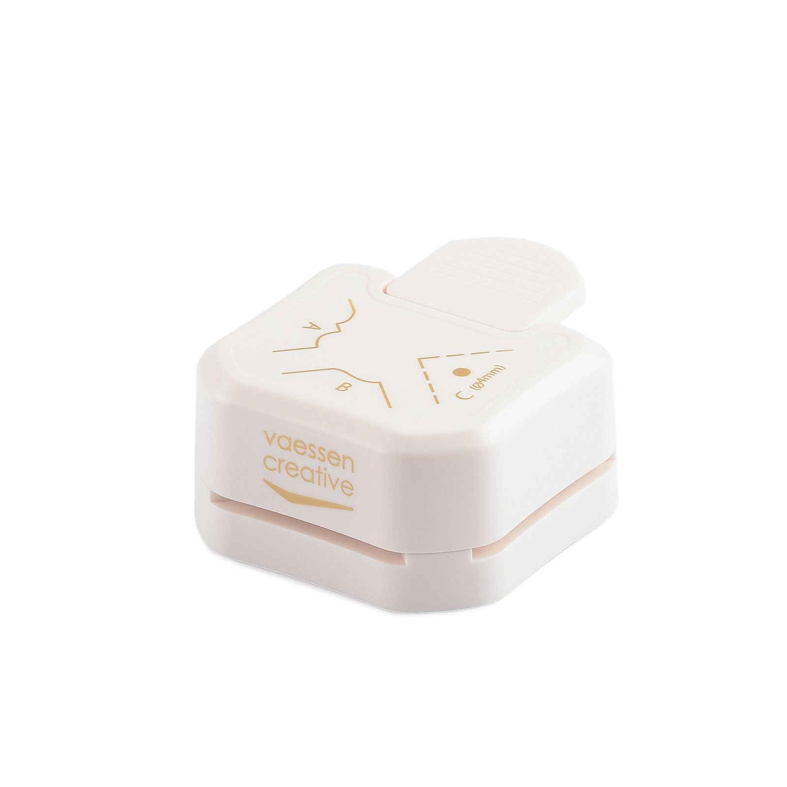 Vaessen creative pons - 3 in 1 hoekpons - 1,5 cm - 2,3 cm - ø4 mm - ivoor