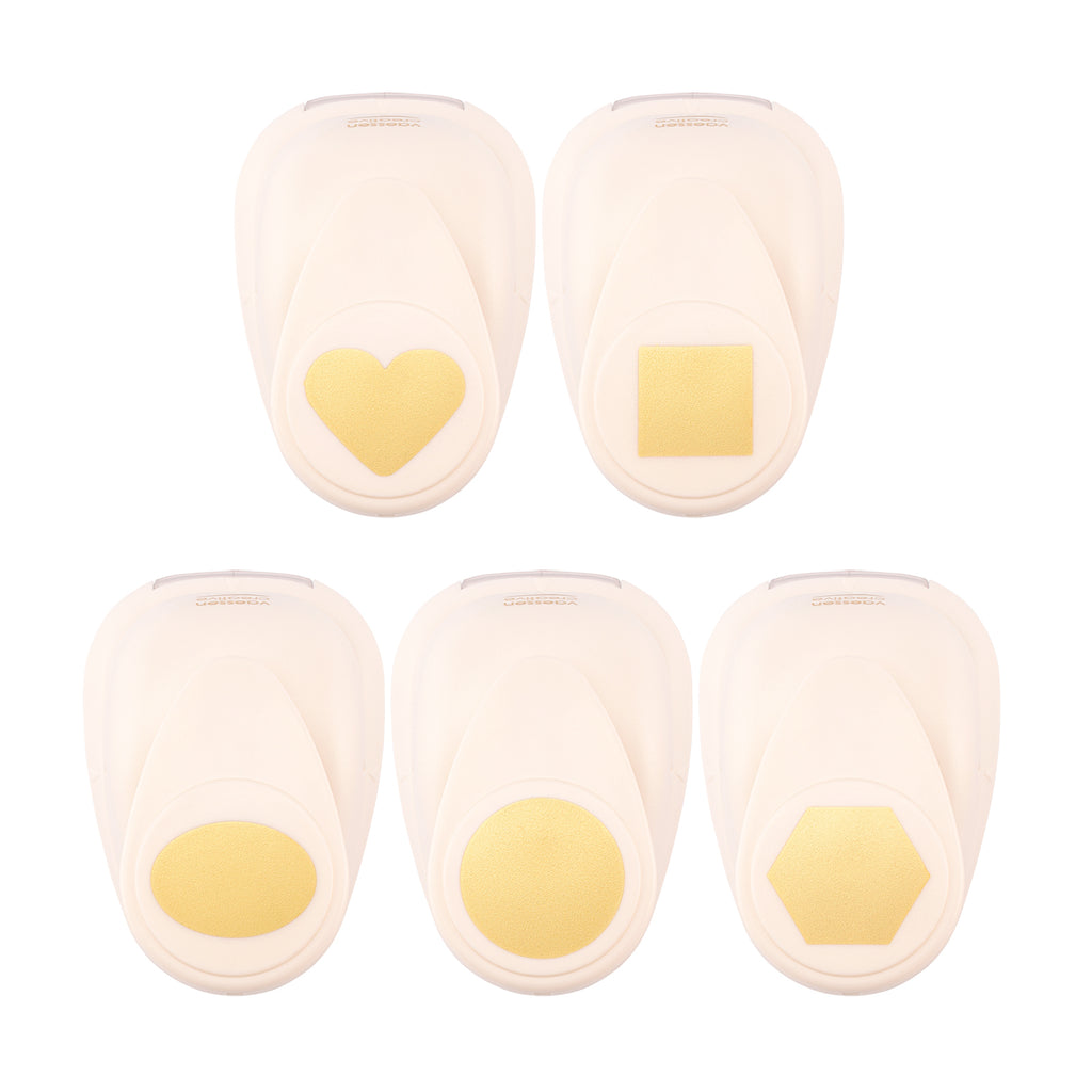 Vaessen creative pons set - figuurpons - vormen - 5 st. - 1,8 cm tot 2,5 cm