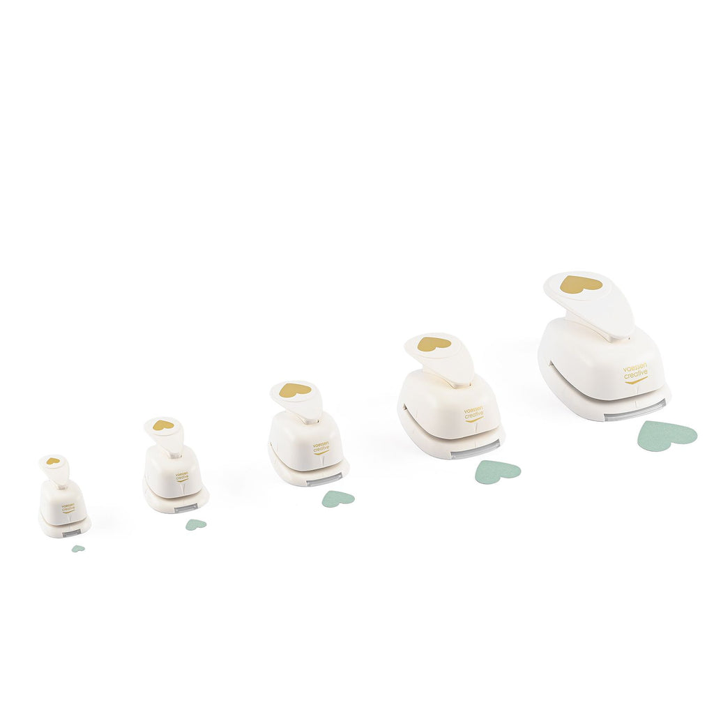 Vaessen creative – figuurponsen set – hart motief – papier – 5 stuks