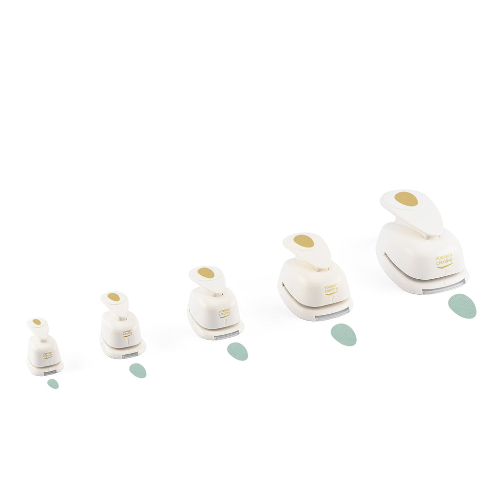 Vaessen creative pons set - figuurpons lente - eieren - 5st. - ø 9,5 mm tot ø 5 cm