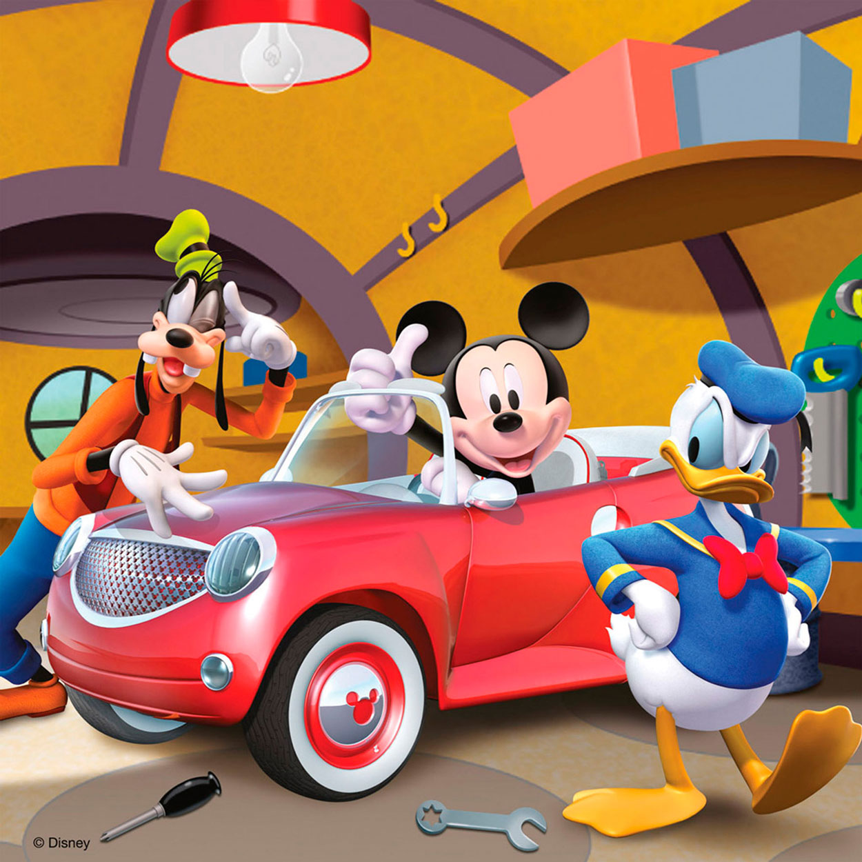 Ravensburger Mickey Mouse, 3 x 49 Stück.