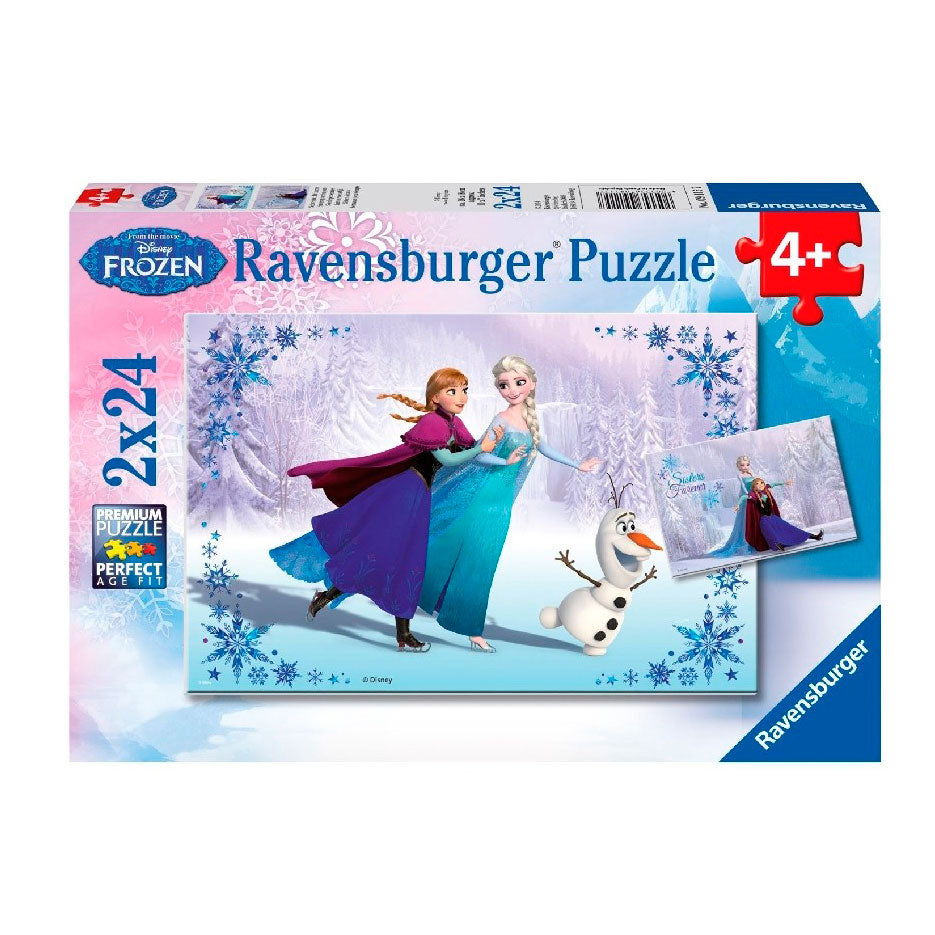 Ravensburger - Gefrorenes Puzzle: Schwestern für immer 2x24 Teile