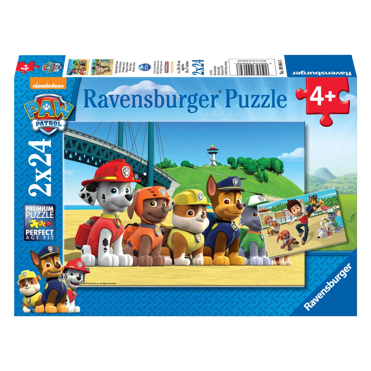 Ravensburger Paw Patrol Puzzle - Mutige Hunde, 2x24 Teile.