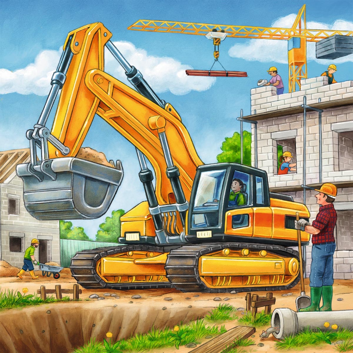 Ravensburger große Baumaschinen, 3x49st.