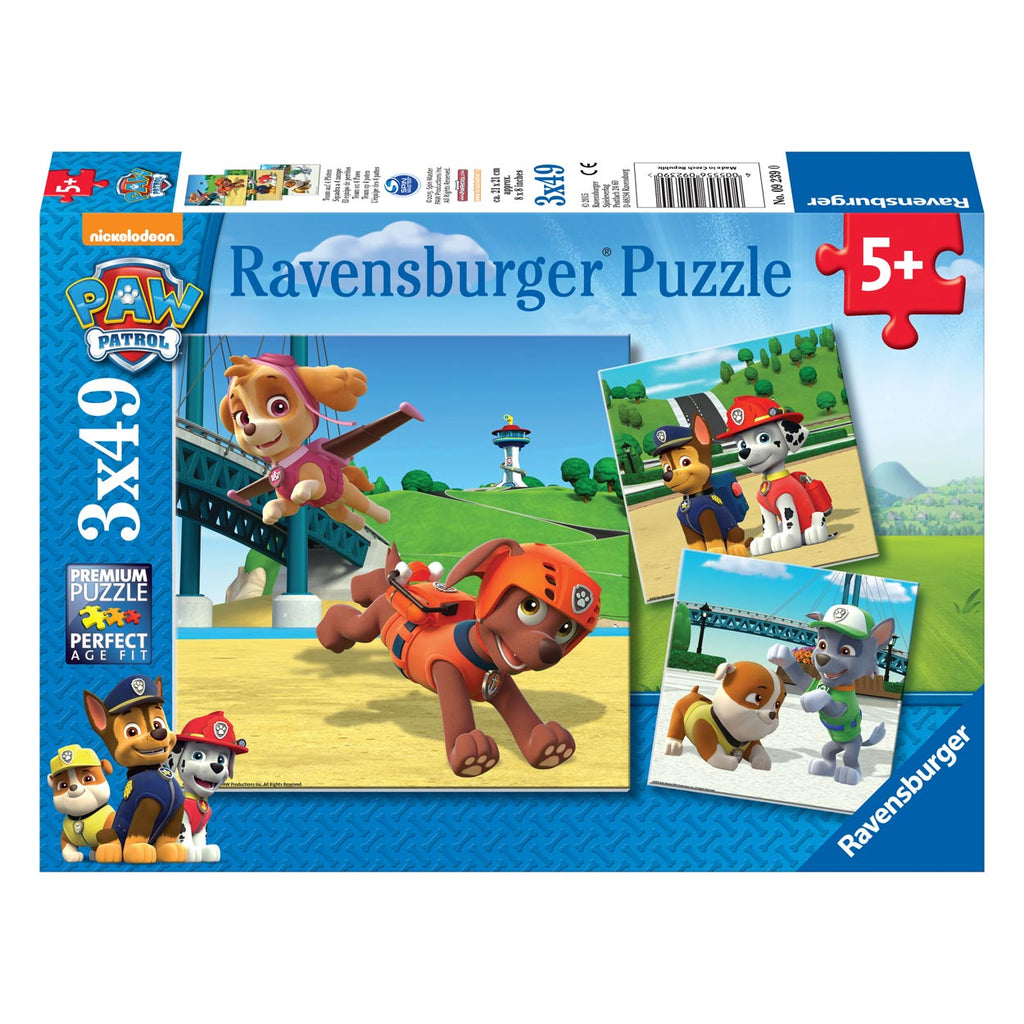 Ravensburger Paw Patrol Puzzle - Team auf 4 Beinen, 3x49 Steine.