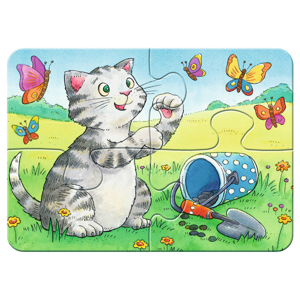 Ravensburger niedliches Haustier-Puzzle, 4-in-1