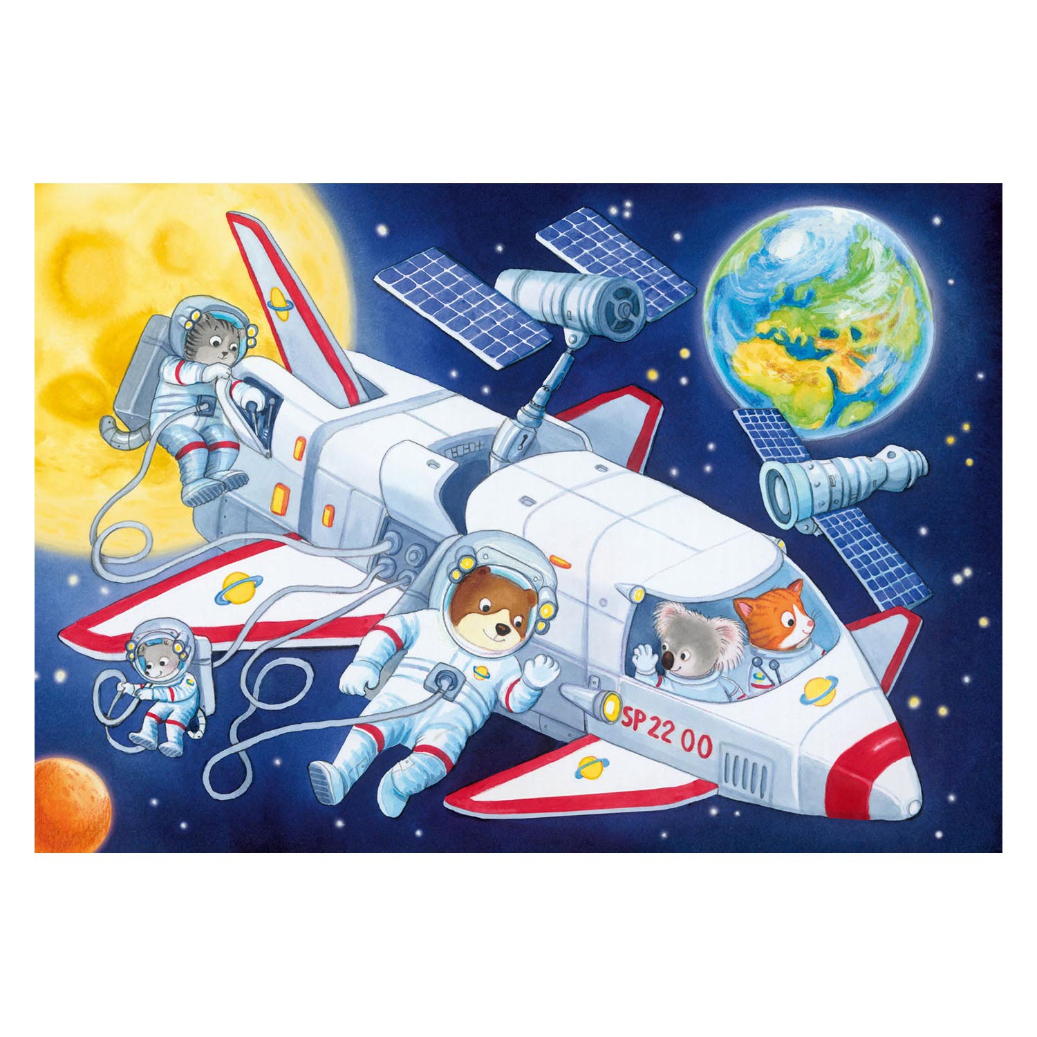 Ravensburger Puzzle Reise durch den Weltraum, 2x24 Teile.