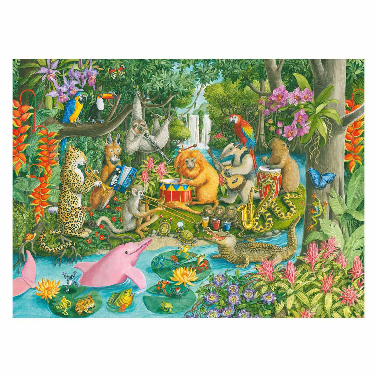 Ravensburger puzzel het jungle-orkest - legpuzzel - 100 xxl stukjes
