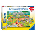 Ravensburger puzzel dag dierentuin 2x24p