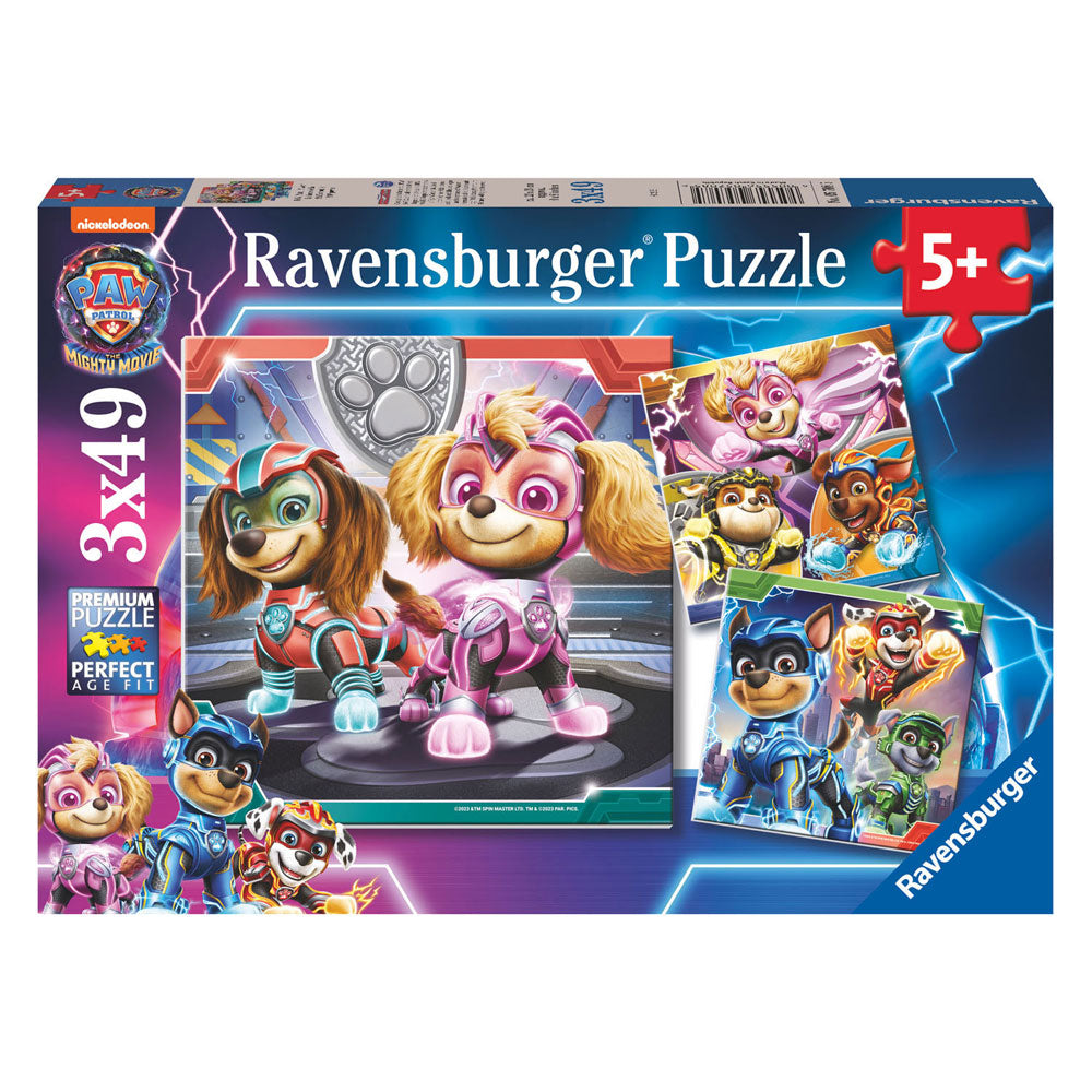 Ravensburger - Paw Patrol Das mächtige Filmbein Puzzle 3x49tlg.