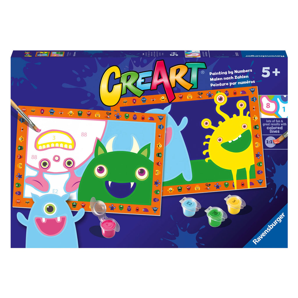 Ravensburger Creart Malen nach Zahlen – lustige Monster