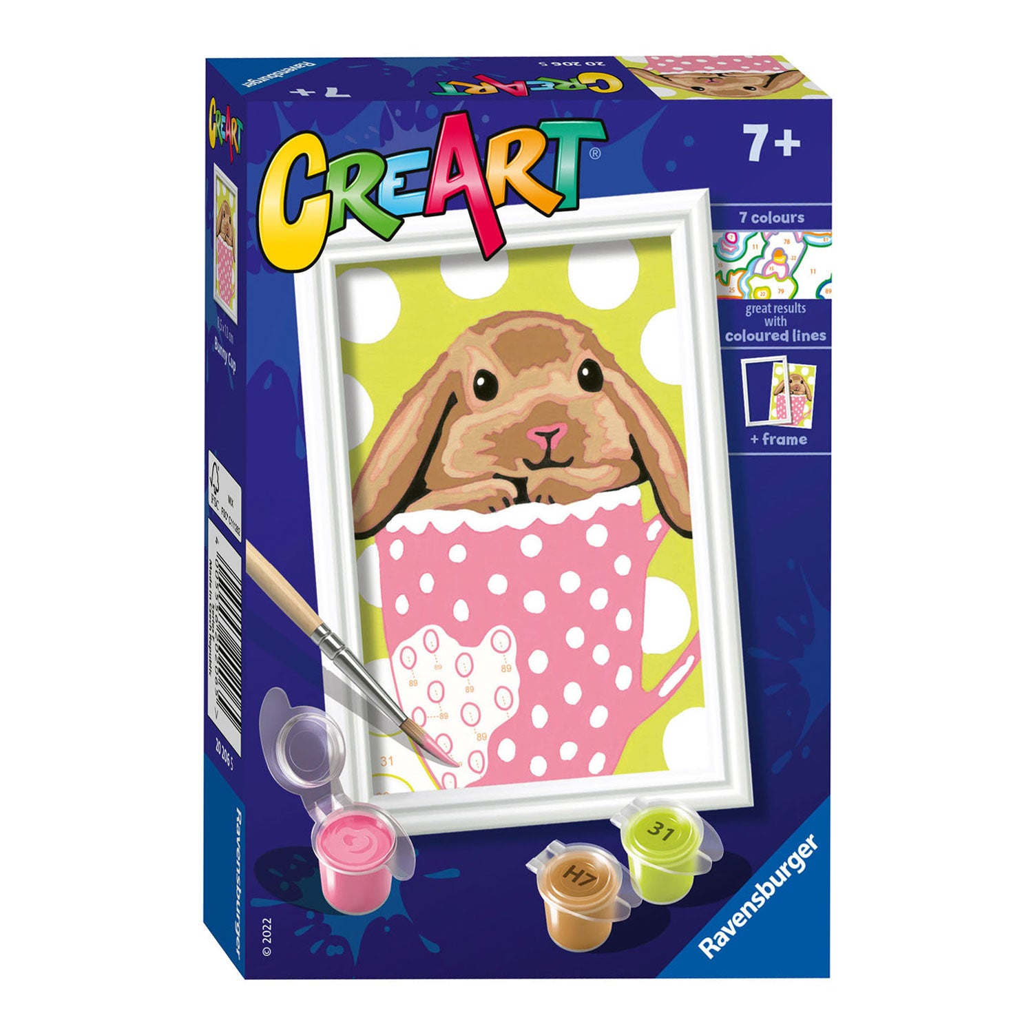 Ravensburger creart schilderen op nummer - konijntje beker