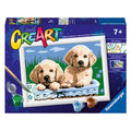 Ravensburger creart schilderen op nummer - schattige puppies