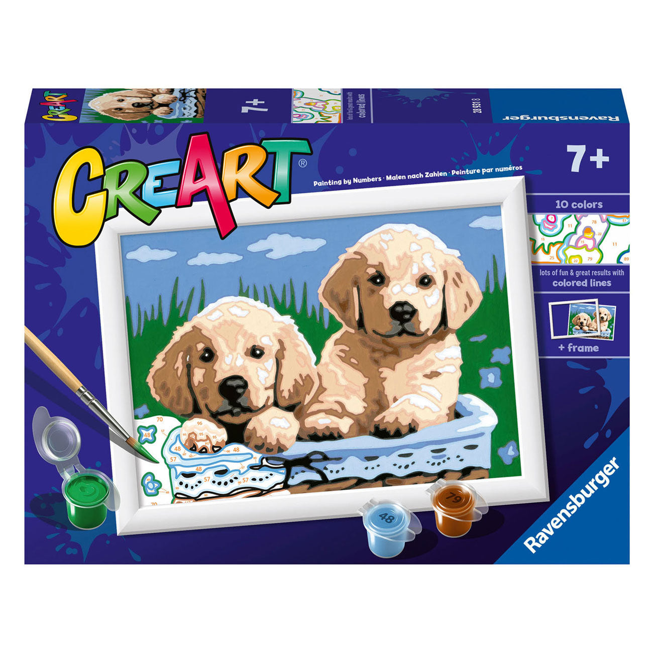 Ravensburger creart schilderen op nummer - schattige puppies