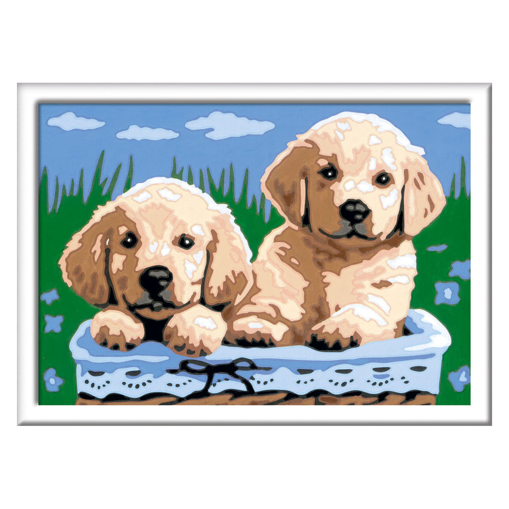 Ravensburger creart schilderen op nummer - schattige puppies