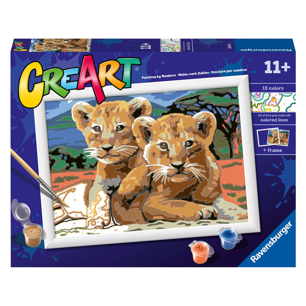 Ravensburger Creart Malen nach Zahlen – Kleine Löwenjunge