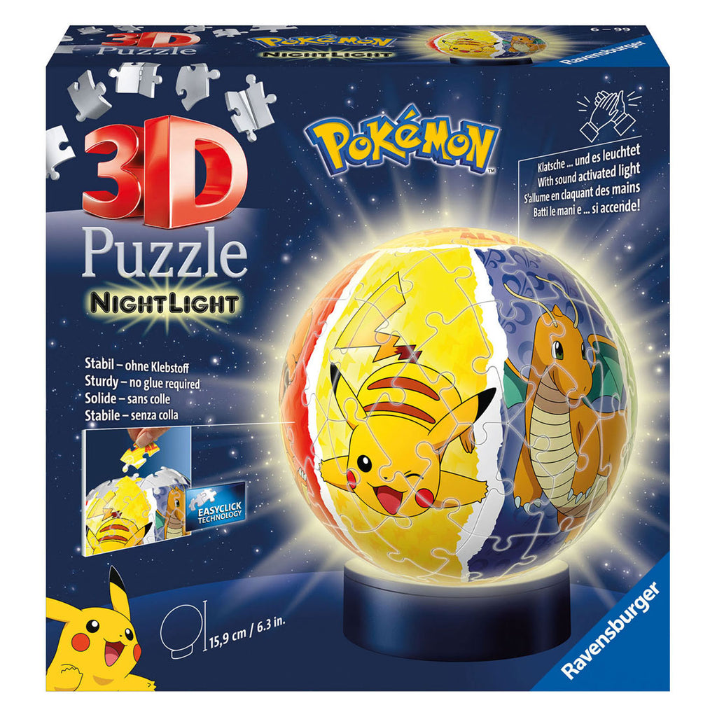 Ravensburger 3D-Puzzle Pokémon-Nachtlampe, 72 Teile.