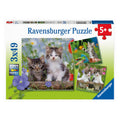 Ravensburger Puzzle „Junge Kätzchen“, 3 x 49 Teile.