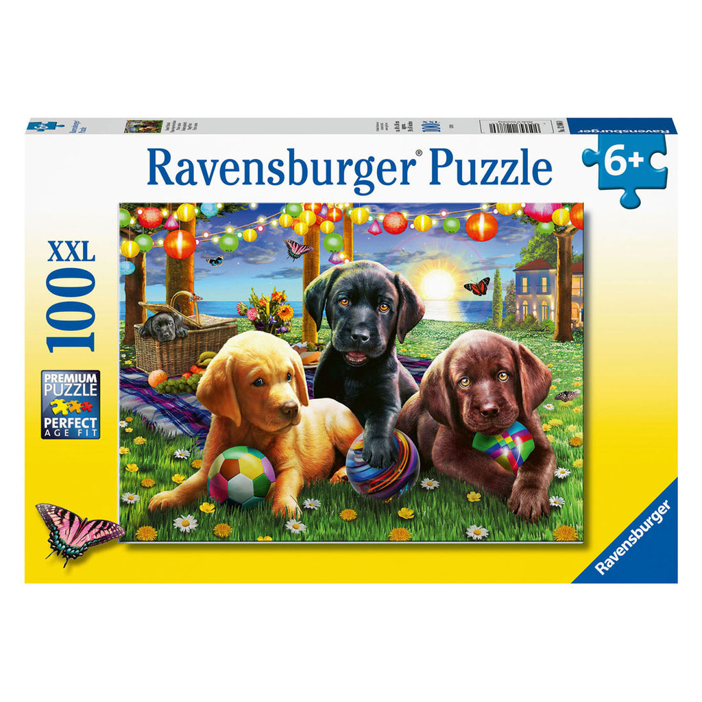 Ravensburger Puzzle XXL Hundepicknick, 100 Teile.
