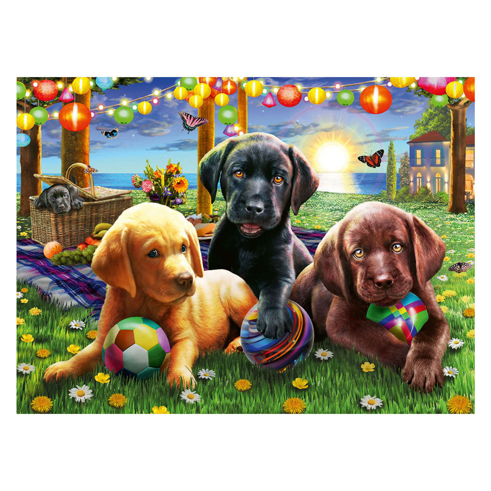 Ravensburger Puzzle XXL Hundepicknick, 100 Teile.