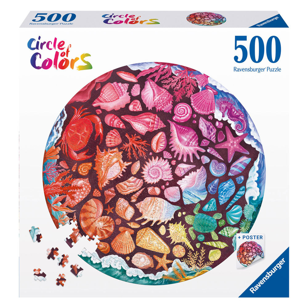 Ravensburger legpuzzel circle of colors zeeschelpen, 500st.