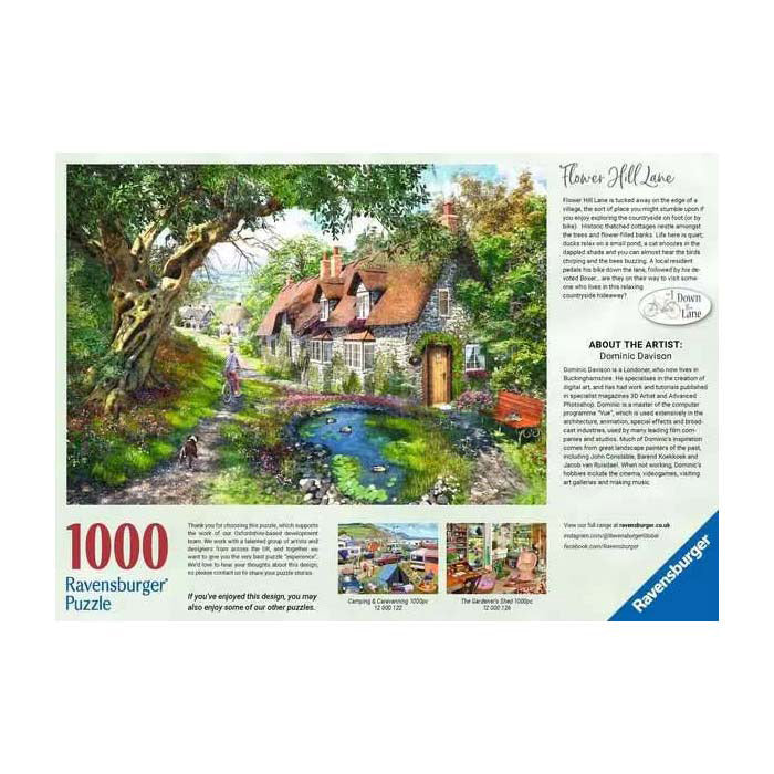 Ravensburger puzzel flower hill lane - legpuzzel - 1000 stukjes