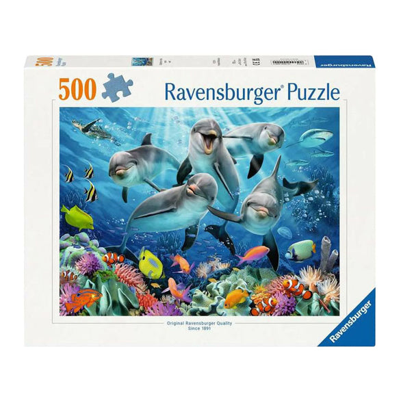 Ravensburger Puzzle Delfine im Korallenriff, 500 Teile.