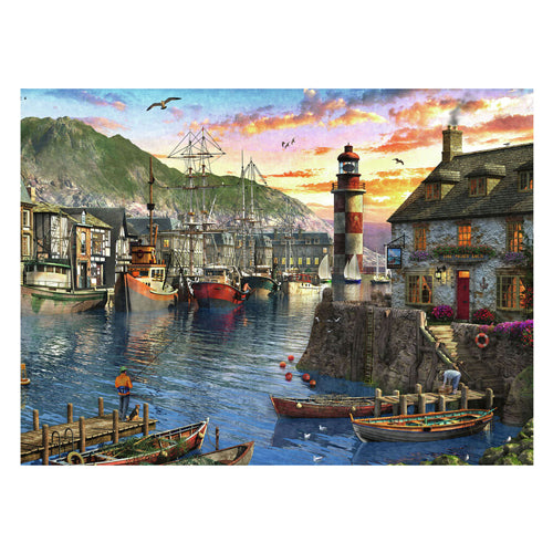 Ravensburger Puzzle „Morgens im Hafen“, 500 Teile.