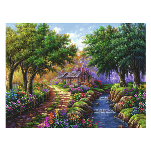 Ravensburger Puzzle „Häuschen am Fluss“, 1500 Teile.