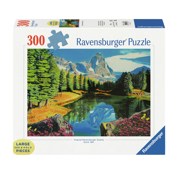 Ravensburger Puzzle „Felsenlandschaft mit Spiegelungen“, 300 Teile.