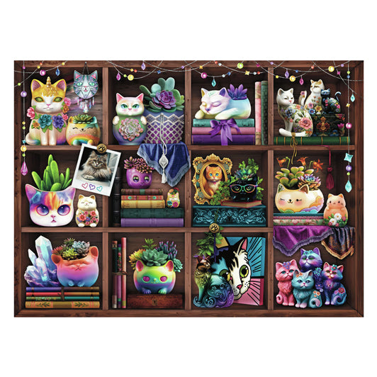 Ravensburger Puzzle „Wildkatzen und Sukkulenten“, 500 Teile.