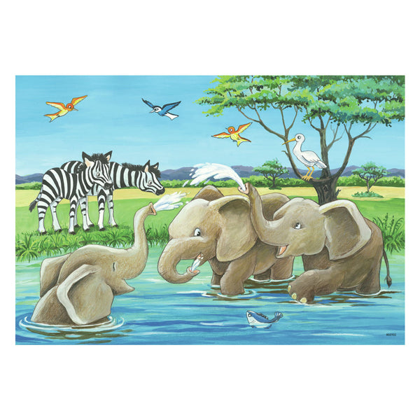 Ravensburger Puzzle Junge Tiere aus aller Welt, 2x12 Teile.