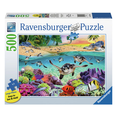 Ravensburger Puzzle Baby-Meeresschildkröten, 500 Teile.