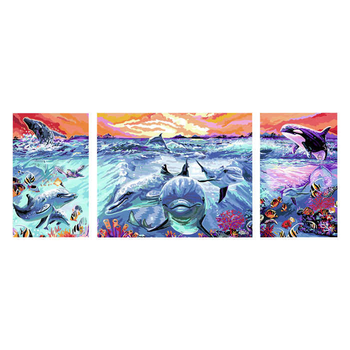 Ravensburger Creart Malen nach Zahlen – Delfine im Sonnenuntergang