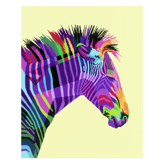 Ravensburger creart zebra - schilderen op nummer voor volwassenen - hobbypakket