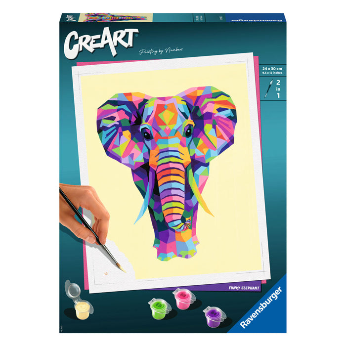 Ravensburger schilderen op nummer ravensburger creart schilderen op nummer - elephant